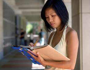 great teacher working in a corridor
